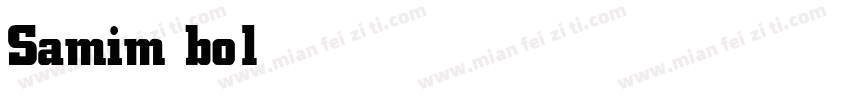 Samim bold字体转换